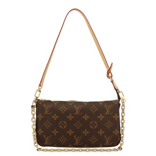 женская сумка Louis Vuitton Monogram Pochette Accessoires через плечо, коричневая M82766